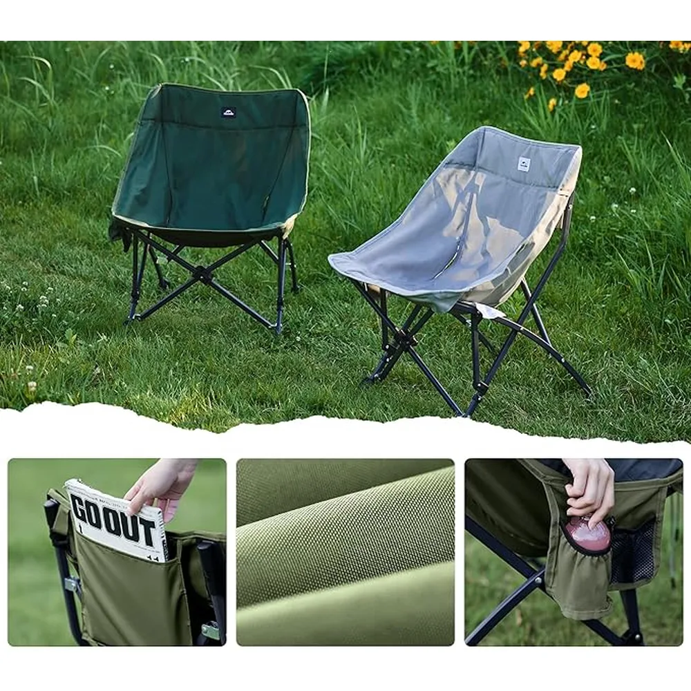 Складной стул Naturehike сталь 64х62х70 см темно-зеленый