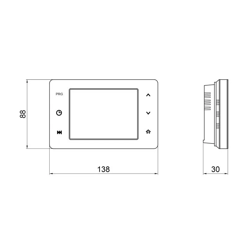 Неделя термостат Thermo Alliance ТА-2701Wi-Fi сенсорный 88х138х30 мм ABS