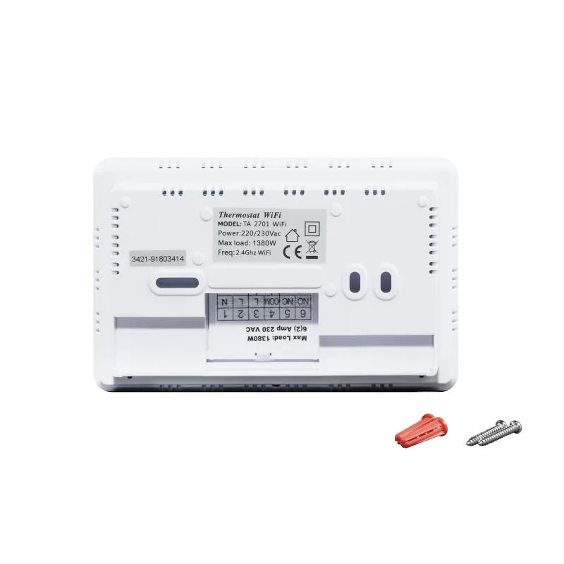Неделя термостат Thermo Alliance ТА-2701Wi-Fi сенсорный 88х138х30 мм ABS