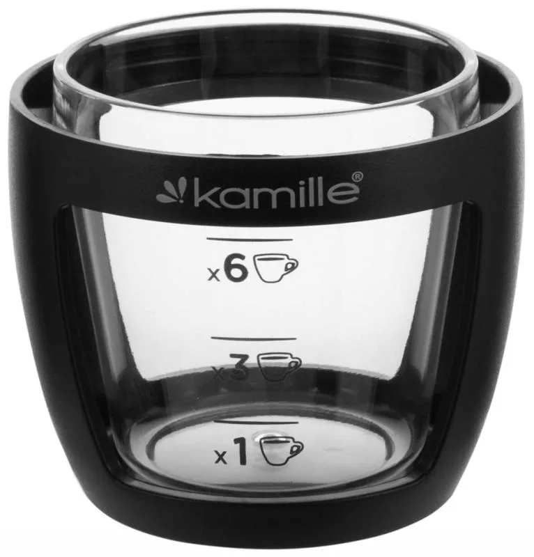 Кавомолка Kamille акрил пластик 8х21 см прозора