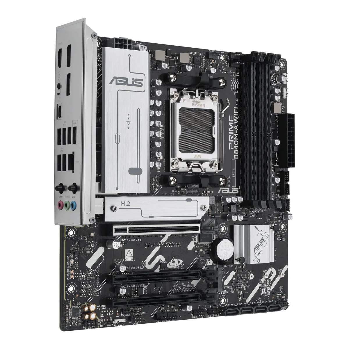 Материнcька плата ASUS PRIME B840M-A WIFI sAM5 B840 4xDDR5 M.2 HDMI DP Wi-Fi BT mATX