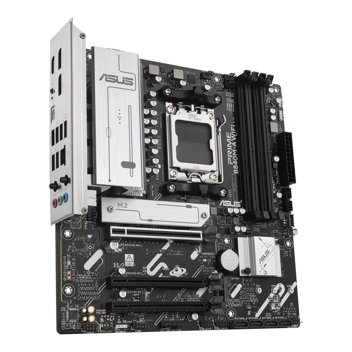 Материнcька плата ASUS PRIME B840M-A WIFI sAM5 B840 4xDDR5 M.2 HDMI DP Wi-Fi BT mATX