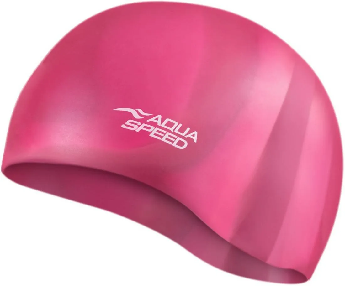 Шапка для плавання AQUA SPEED силікон OSFM мультиколор