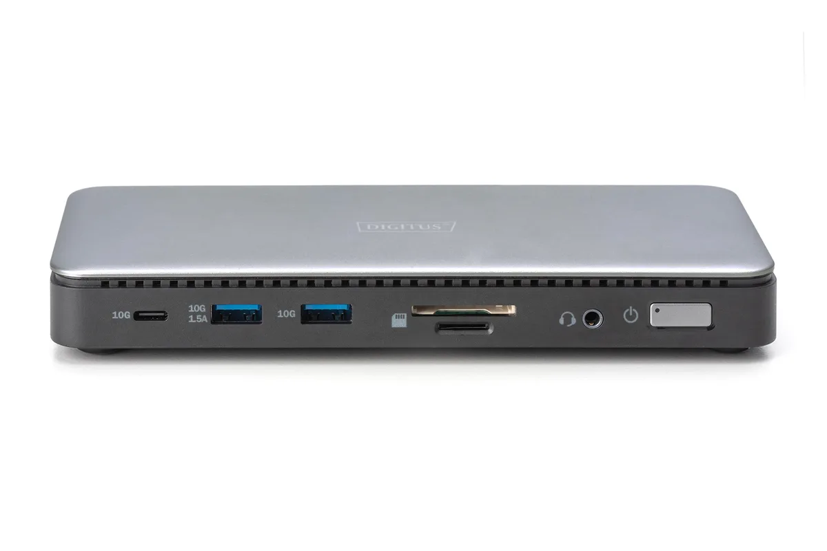 Док-станция DIGITUS USB-C > 2xHDMI/DP/2xUSB-A/USB-C/SD/MicroSD/RJ54/DC/Audio