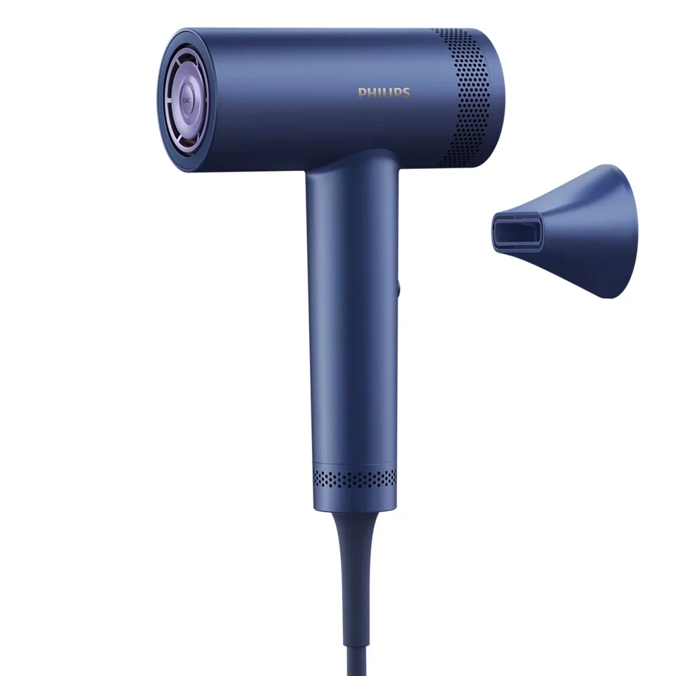 Фен Philips 8000 Series, 1400 Вт, 3 настройки, ионизация, холодный обдув, турборажим, цвет аквамарин