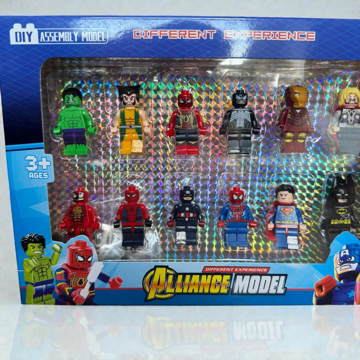 Набор фигурок Lego супергерои Marvel 12 шт пластик 26х18х4 см разные цвета