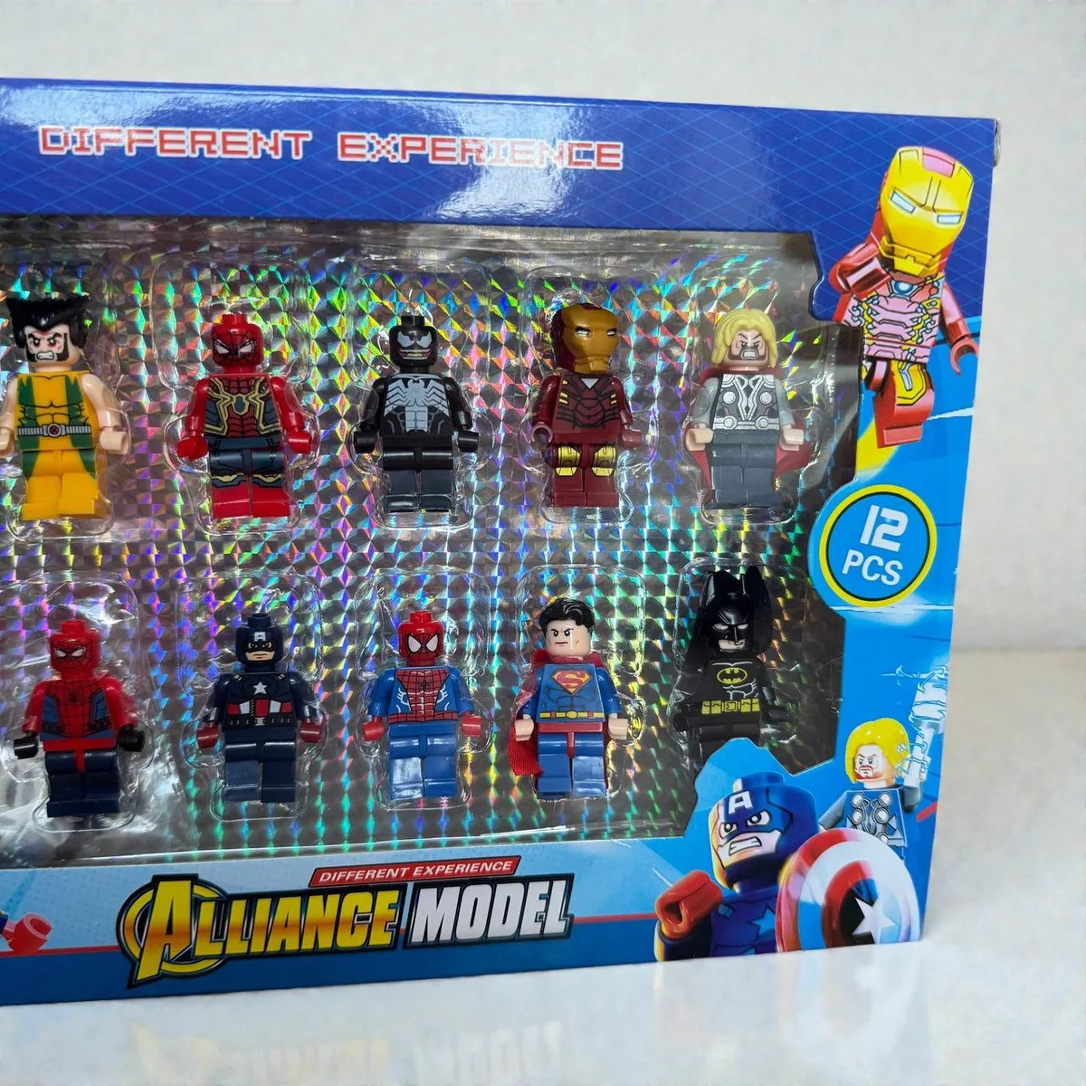 Набор фигурок Lego супергерои Marvel 12 шт пластик 26х18х4 см разные цвета