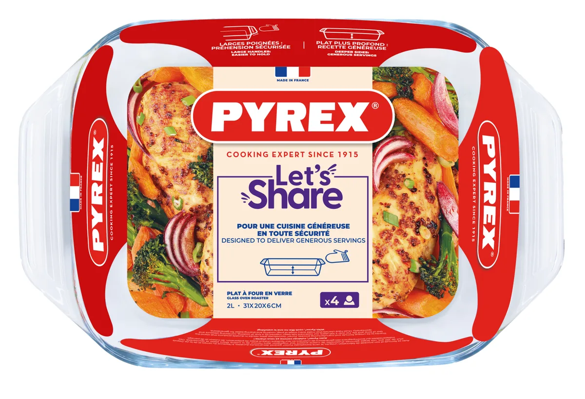 Форма для запікання Pyrex боросилікатне скло 31х20х6 см 2 л