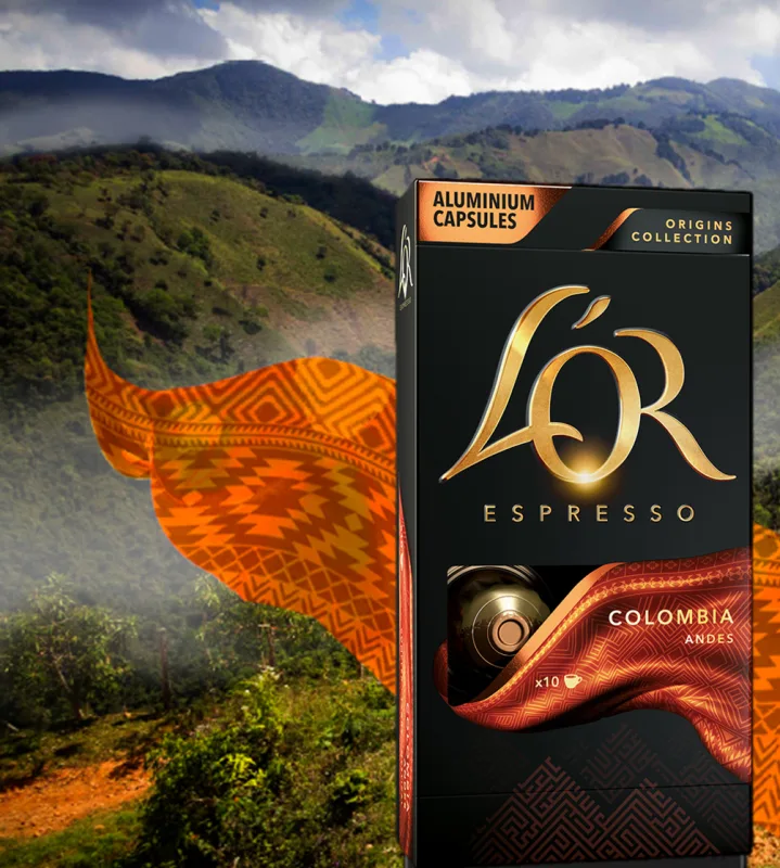 Кава L`OR капсули, Еспресо Колумбія, арабіка, 10 шт, Nespresso.