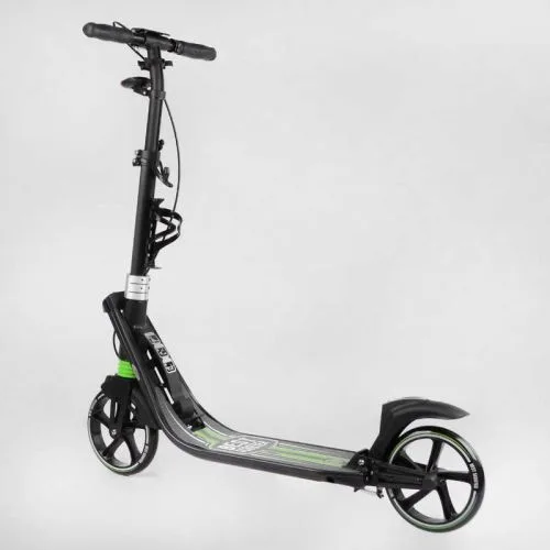 Самокат двухколесный Best Scooter с ручным тормозом и амортизаторами для детей и взрослых.