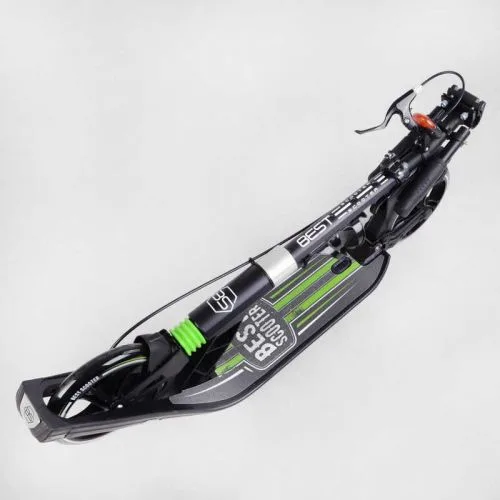 Самокат двухколесный Best Scooter с ручным тормозом и амортизаторами для детей и взрослых.