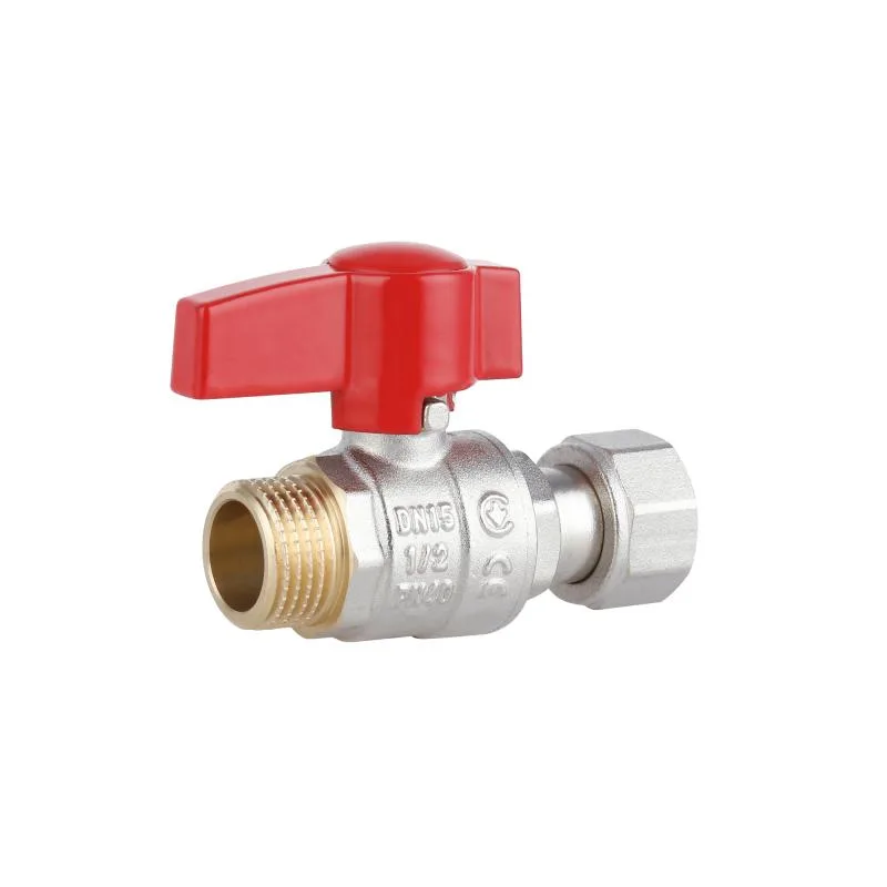Кран кульовий 1/2" Thermo Alliance Standart латунь нікельований прямий