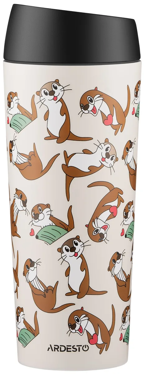 Термокружка ARDESTO Coffee Time Otter 450мл, із нержавіючої сталі, пісочний.