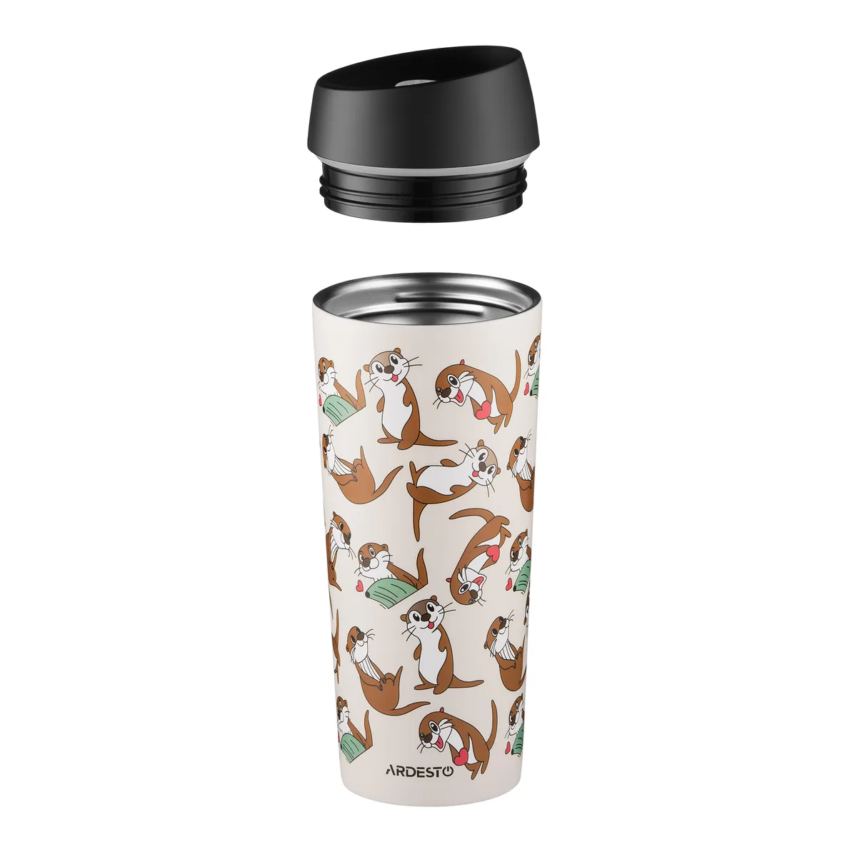 Термокружка ARDESTO Coffee Time Otter 450мл, из нержавеющей стали, песочный