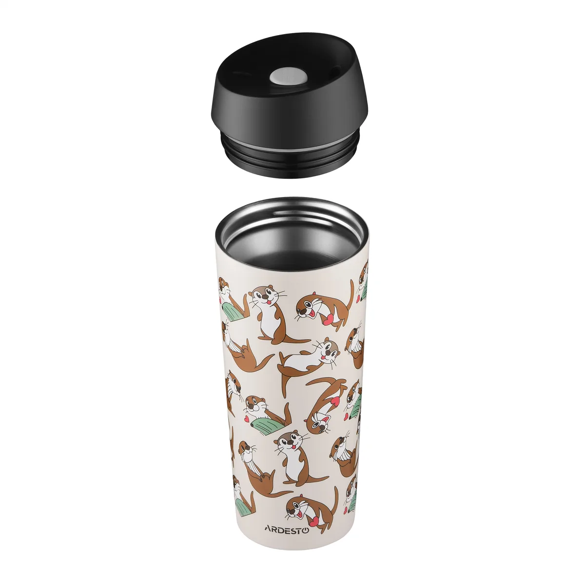 Термокружка ARDESTO Coffee Time Otter 450мл, из нержавеющей стали, песочный