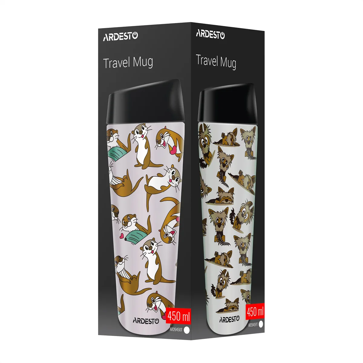 Термокружка ARDESTO Coffee Time Otter 450мл, из нержавеющей стали, песочный