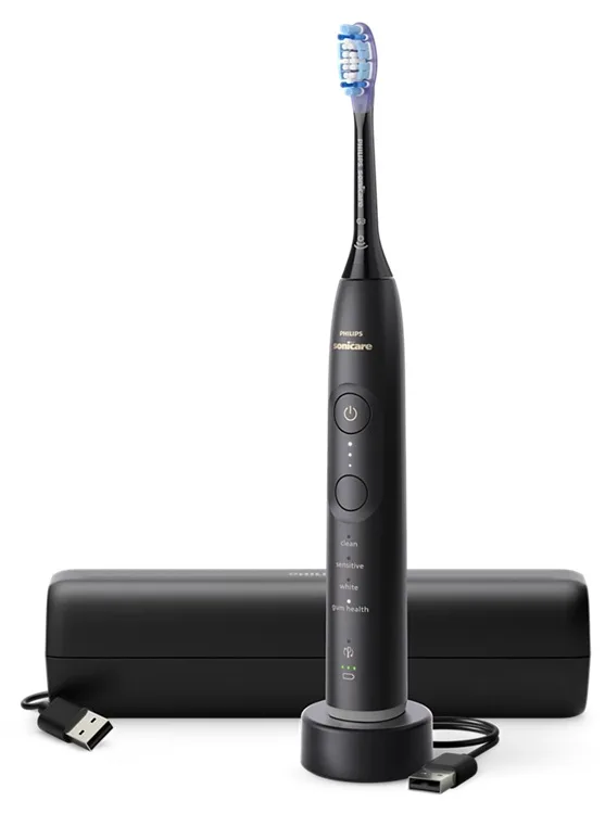 Зубна електрощітка Philips Sonicare Ультразвукова 62000 рухів на хвилину Чорна