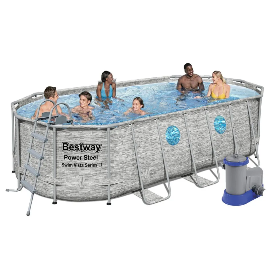 Каркасний басейн Bestway ПВХ 549х274х122 см Ротанг