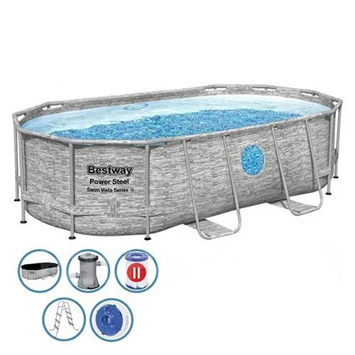 Каркасний басейн Bestway ПВХ 549х274х122 см Ротанг