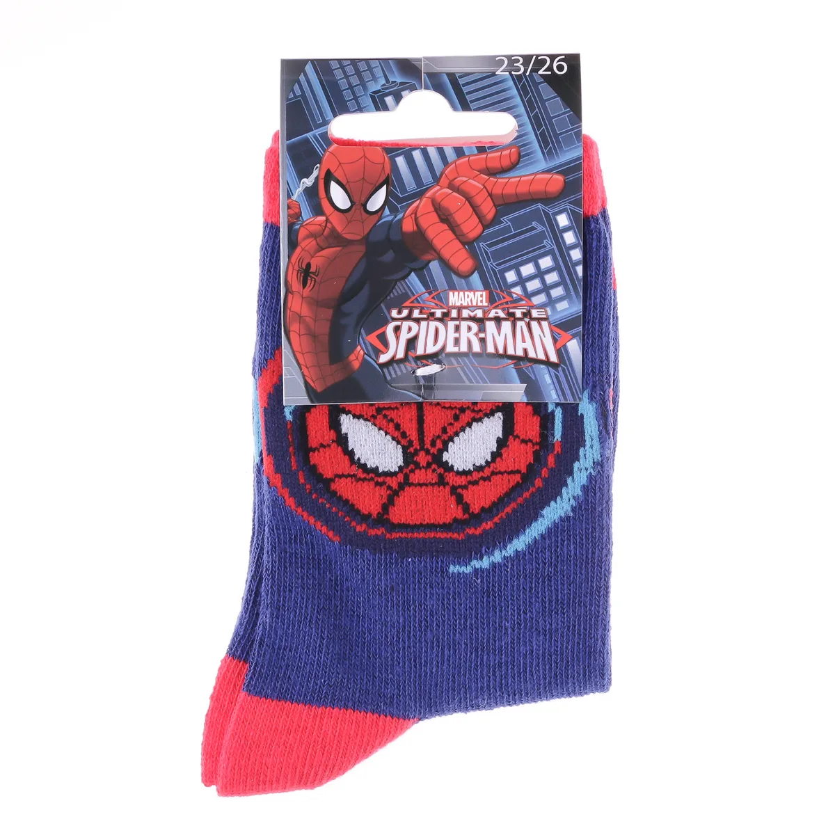 Шкарпетки SPIDER MAN 64% бавовна 19-22 синій
