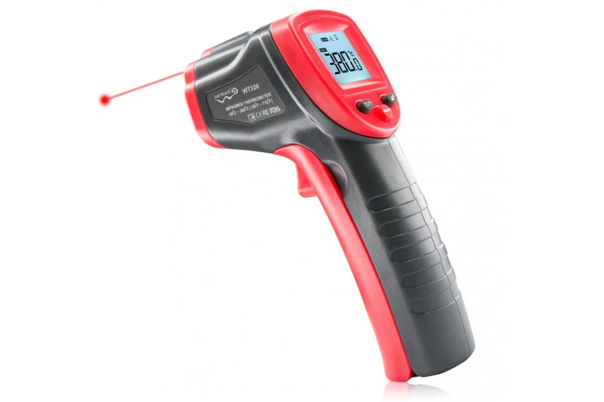 Безконтактний інфрачервоний термометр WINTACT WT320 -50-380°C метал чорний