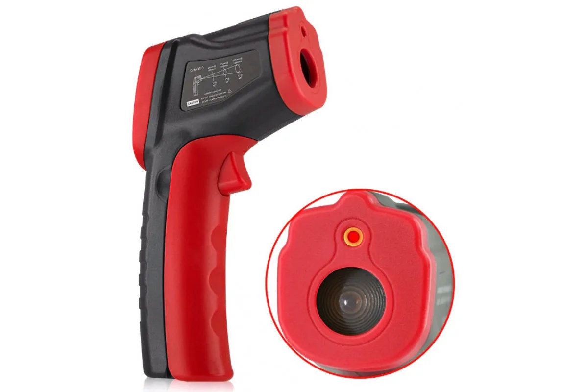 Безконтактний інфрачервоний термометр WINTACT WT320 -50-380°C метал чорний