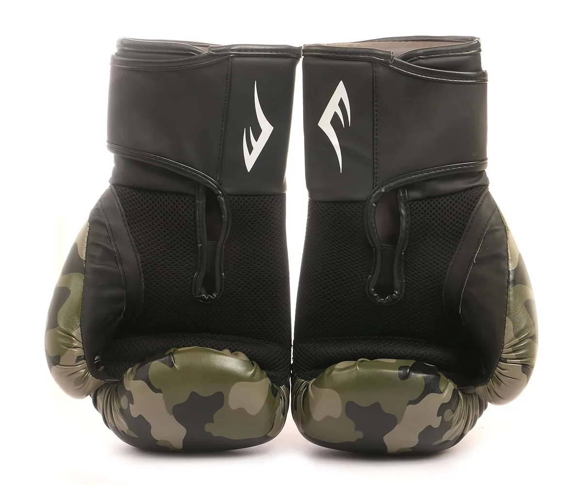 Боксерські рукавиці Everlast синтетична шкіра 16 унцій чорний коричневий