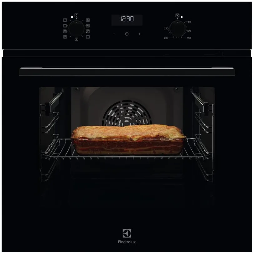 Духова шафа Electrolux електрична 65л чорна конвекційна для приготування страв гриль духовка з дисплеєм