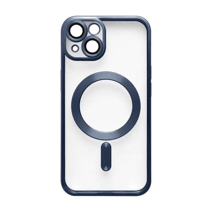 Чохол MagSafe для iPhone 15 матовий силікон 15 см синій
