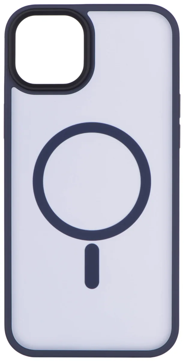 Чохол 2Е Basic для iPhone 15 Plus, Soft Touch MagSafe Cover, синій темний