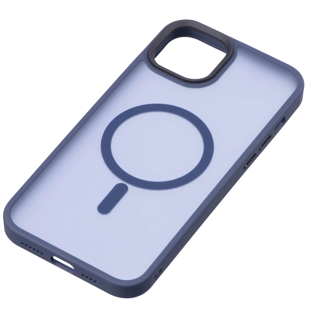 Чохол 2Е Basic для iPhone 15 Plus, Soft Touch MagSafe Cover, синій темний