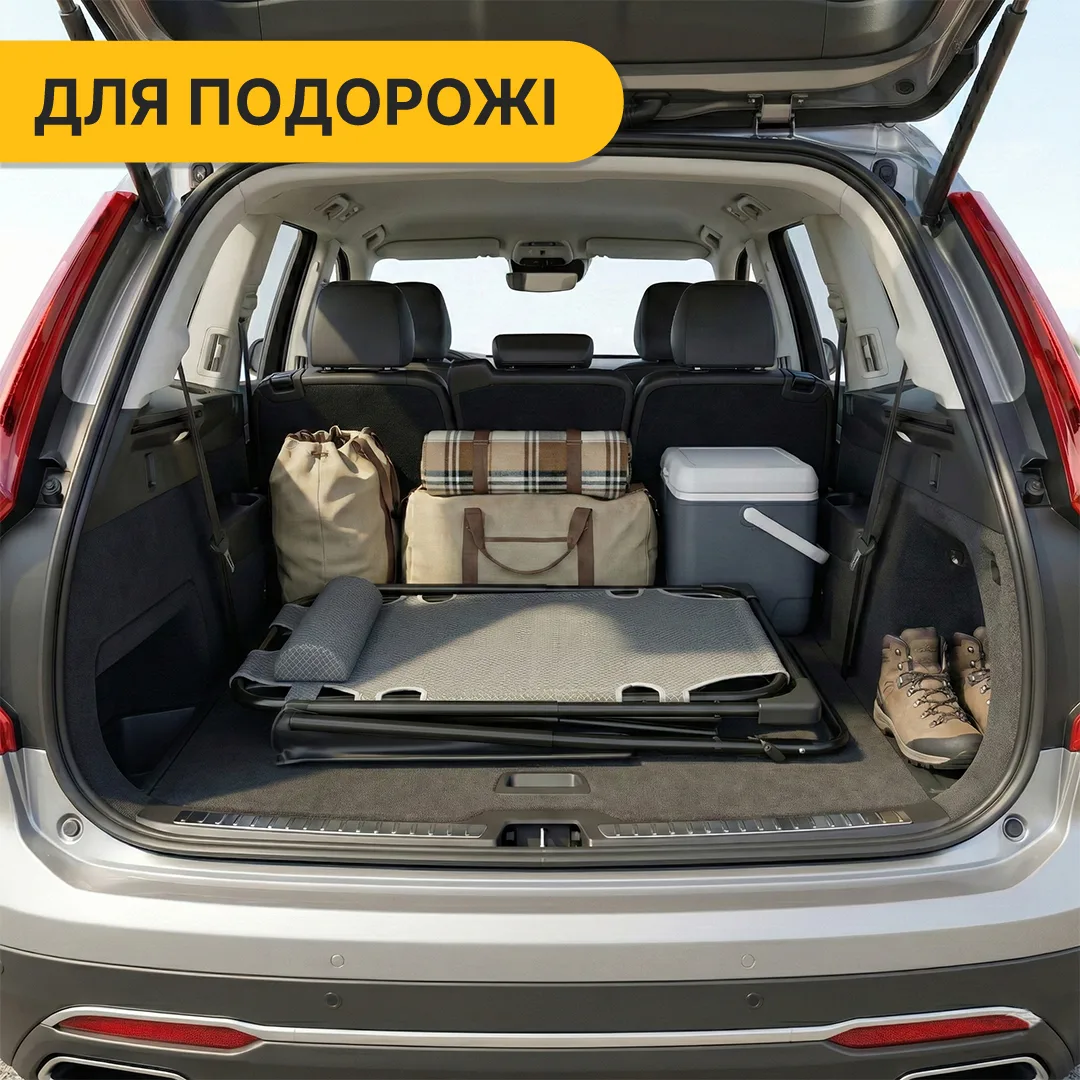 Раскладное кресло-кровать LEOBRO Стальная труба 175х66х77 см Темно-серый