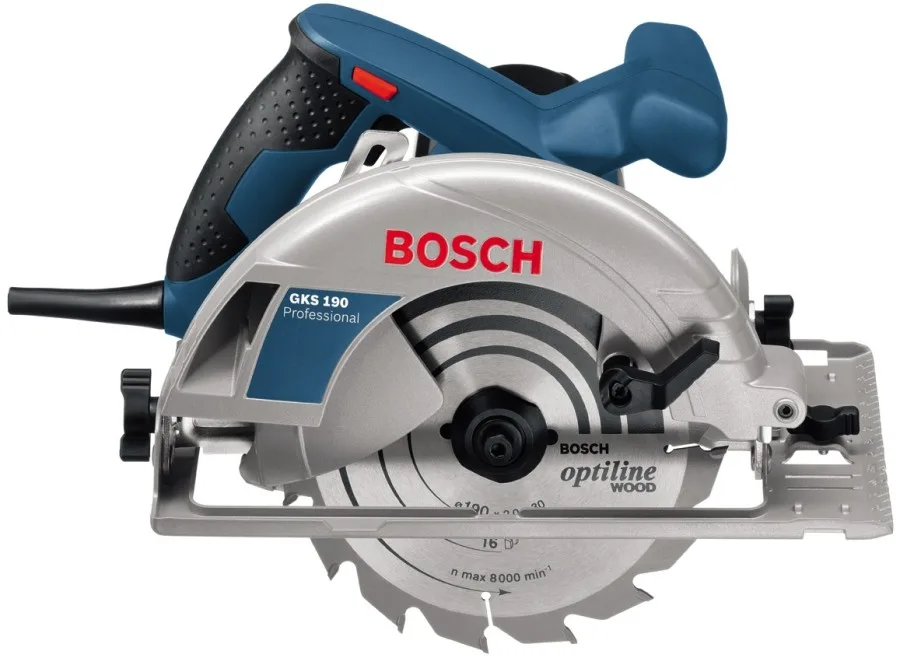 Дискова пила Bosch Professional GKS 190, 1400 Вт, 190 мм, вага 4.2 кг.