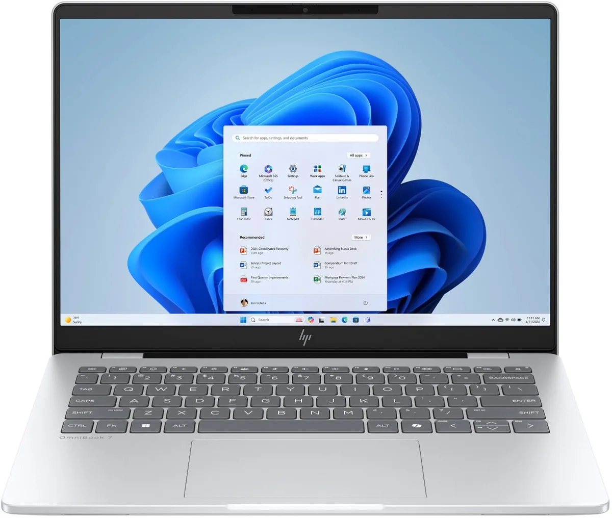 Ноутбук HP OmniBook 7 14-fr0006ua 14" WUXGA IPS, Intel U5-225U, 16GB, F512GB, UMA, Win11, сріблястий