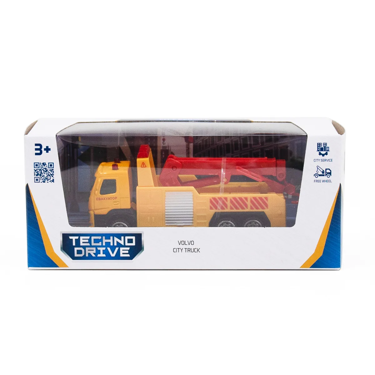 Автомодель TechnoDrive метал 12,4х3,8х5 см жовтий