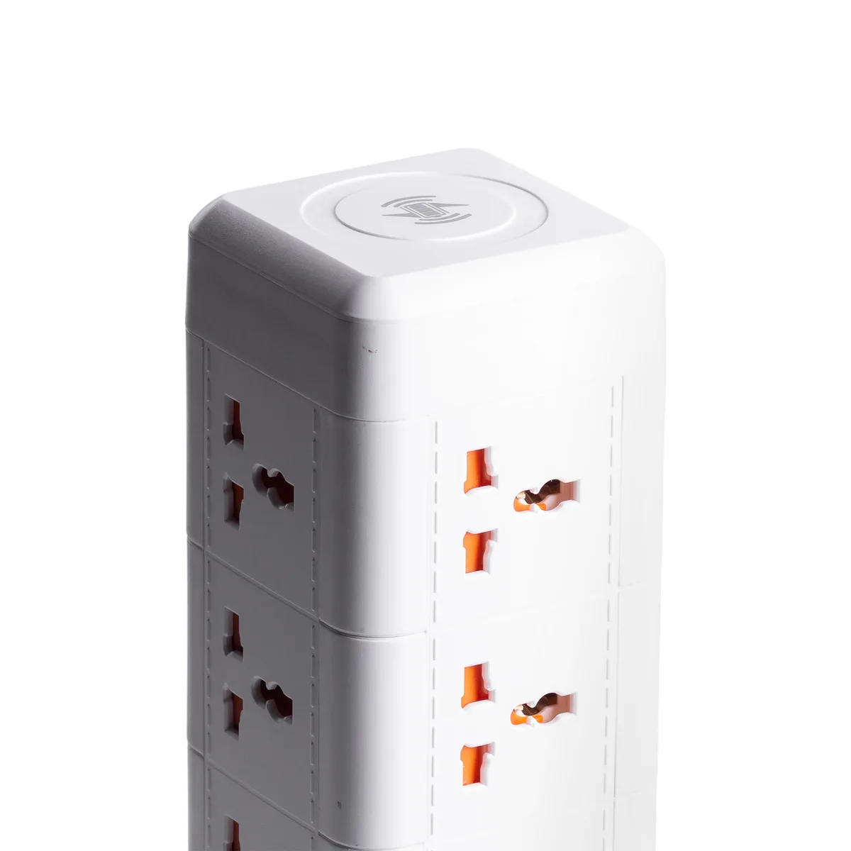 Сетевой фильтр удлинитель 12 розеток 2 USB 1 Type-C 2.8 м белый огнестойкий ABS-пластик
