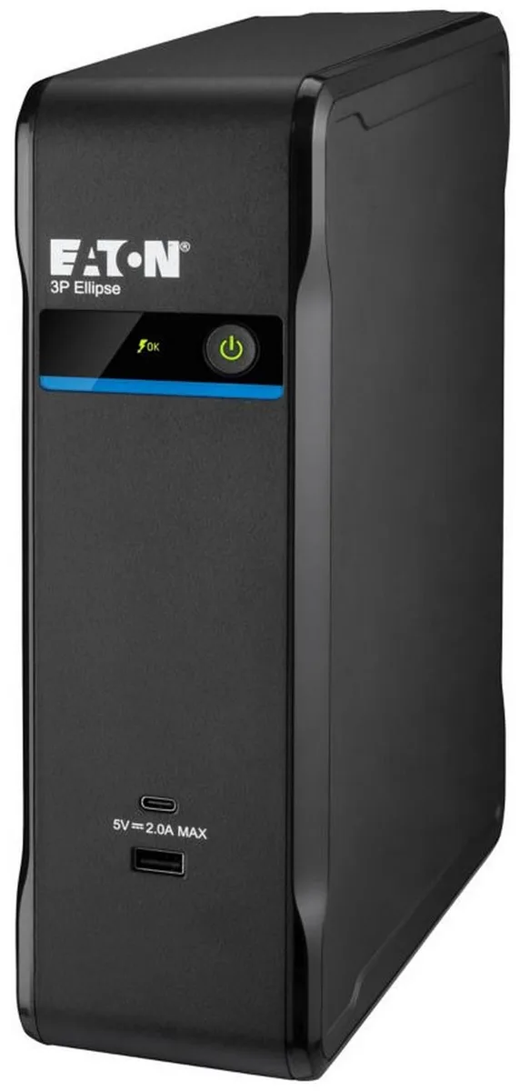 Джерело безперебійного живлення Eaton 900ВА 540Вт настільне 3 розетки Schuko 2 USB чорне