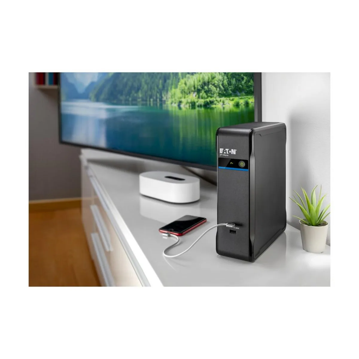 Джерело безперебійного живлення Eaton 900ВА 540Вт настільне 3 розетки Schuko 2 USB чорне