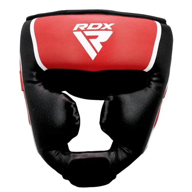 Боксерський шолом RDX PU-шкіра S Червоний/Чорний