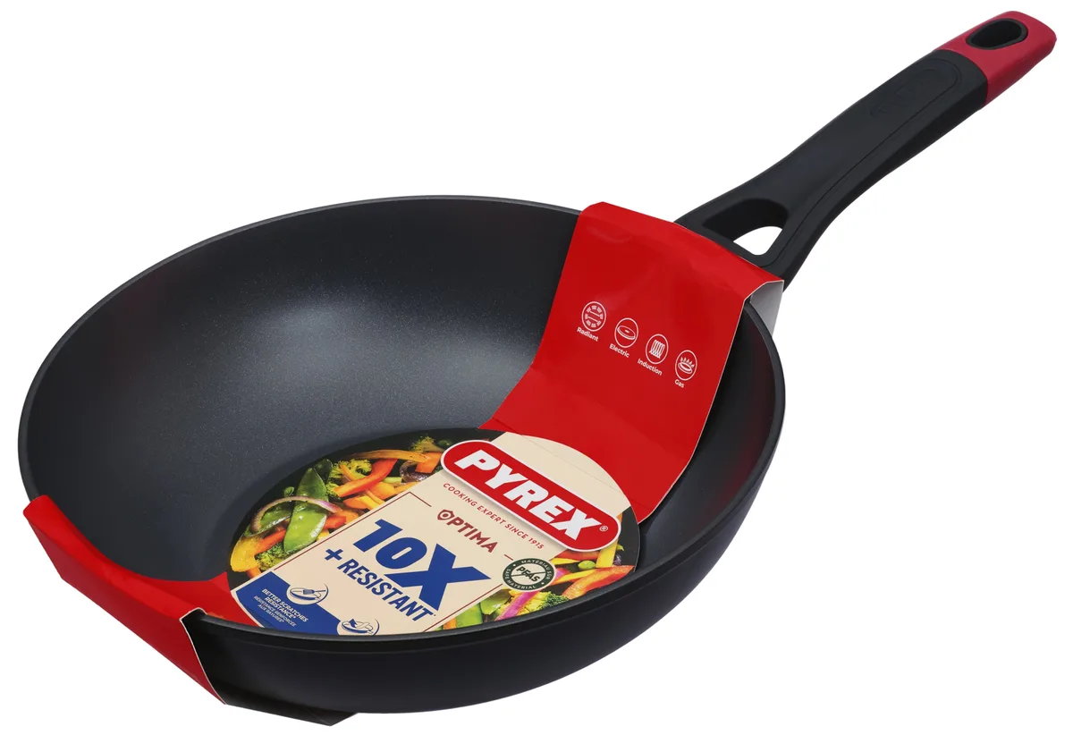 Сковорода Pyrex кований алюміній 28 см чорна WOK