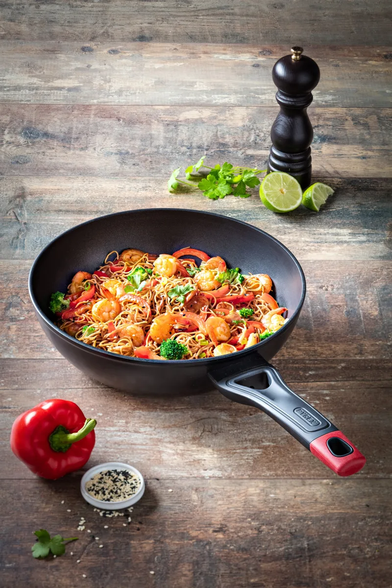 Сковорода Pyrex кований алюміній 28 см чорна WOK
