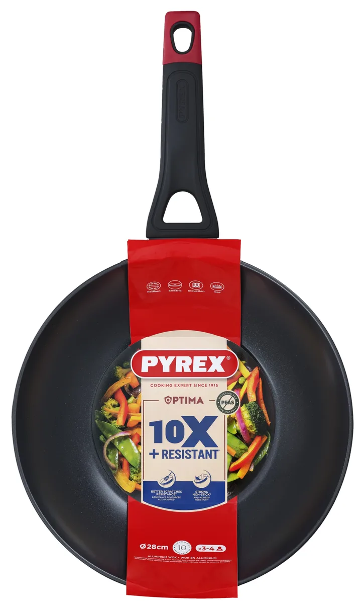 Сковорода Pyrex кований алюміній 28 см чорна WOK