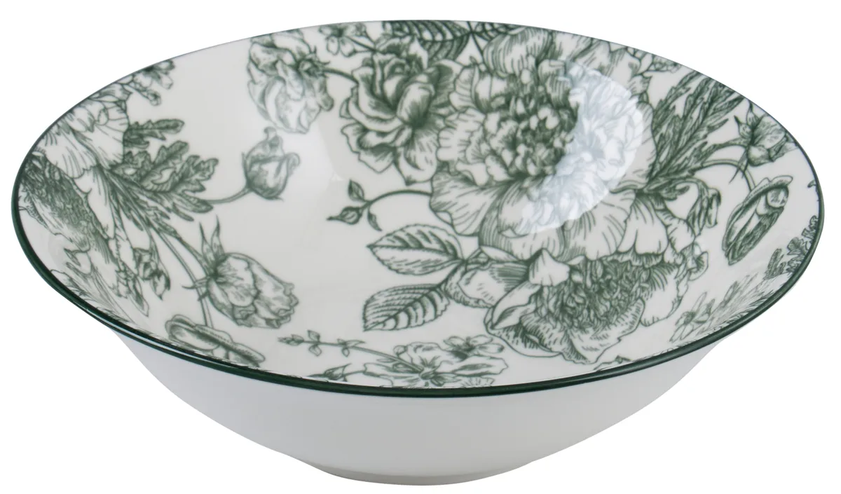Салатник Limited Edition порцеляновий 22,5 см білий з малюнком Blossom Green