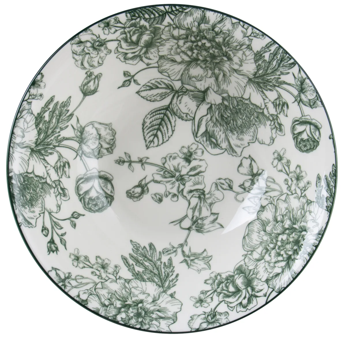 Салатник Limited Edition порцеляновий 22,5 см білий з малюнком Blossom Green
