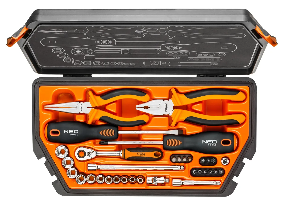 Набір інструментів Neo Tools, універсальний, CrV та S2, 33шт