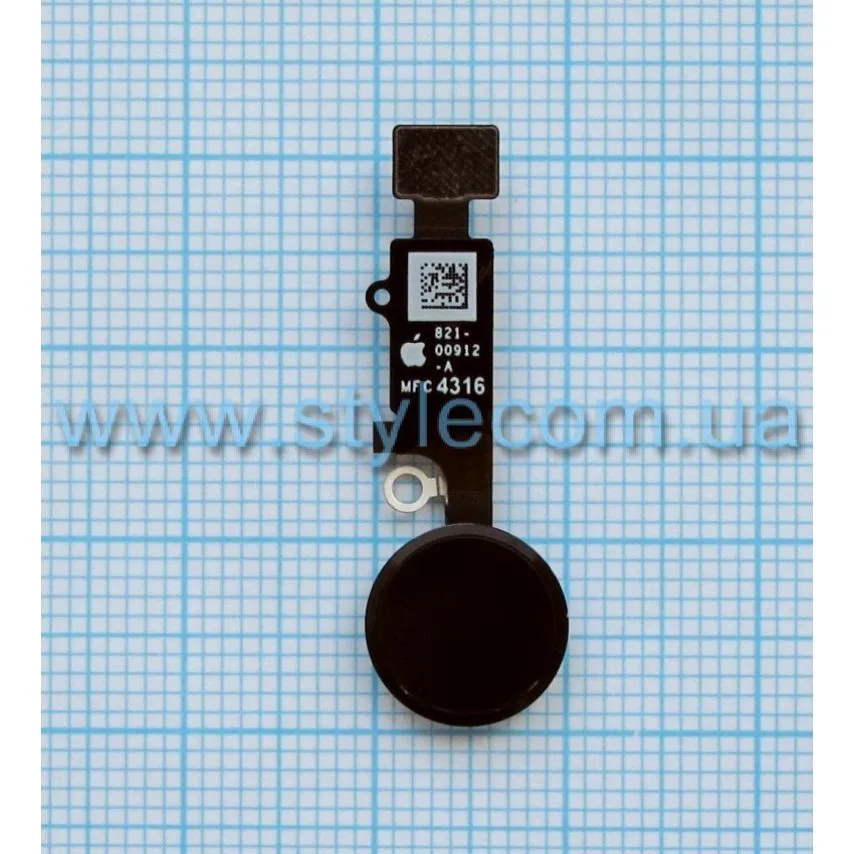 Шлейф для iPhone 7 High Quality 0,5 м чорний з кнопкою меню