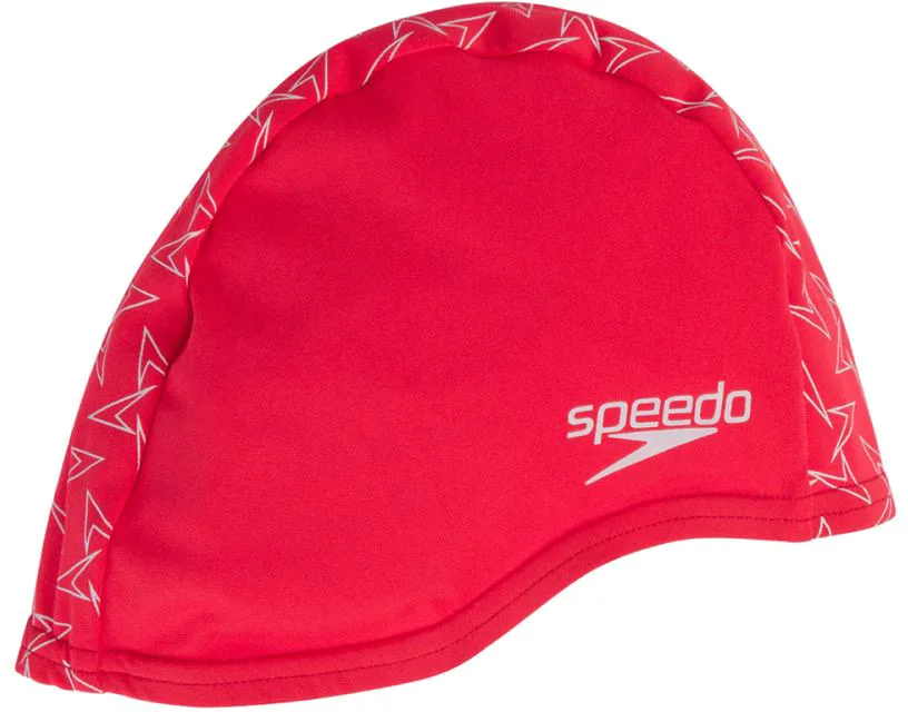Шапка для плавання Speedo 50% нейлон 50% лайкра OSFM червона біла