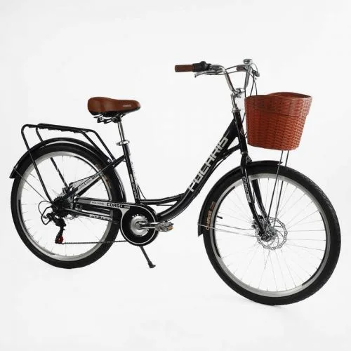 Велосипед городской Corso 26 дюймов стальная рама 16,5 дюймов Shimano 7 скоростей для прогулок и активного отдыха