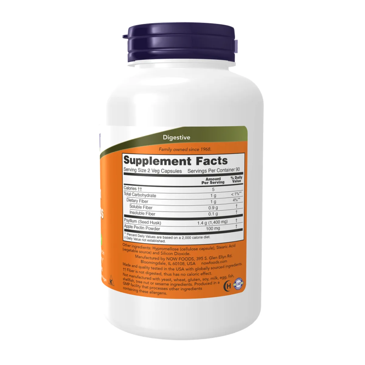 Шелуха подорожника Now Foods 700 мг 360 капсул Вегетарианская