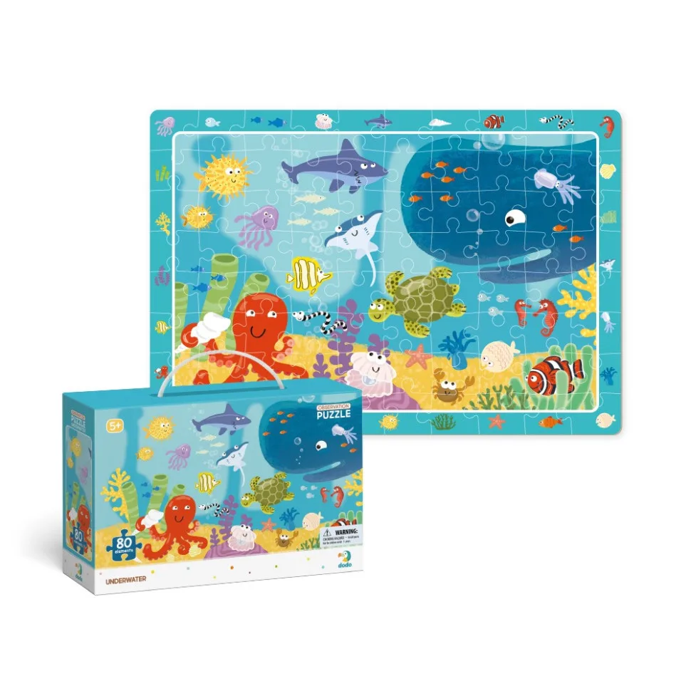 Дитячий пазл DoDo Toys картон 45х31 см 80 елементів Дно Океану